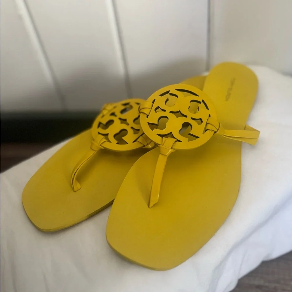 Tory Burch miller sandals, brand new- square toe, size 10. RARE, retail $230